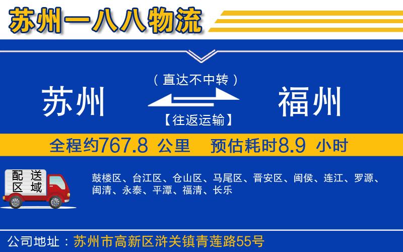 蘇州到福州貨運公司